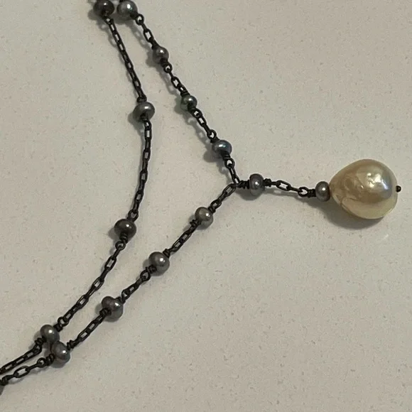 RARE! Vintage 1990’s Ten Thousand Things Double Strand Tahitian Pearl Necklace - Picture 6 of 8